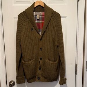 Duluth Trading Company Men's Woolpaca Shawl Collar Cardigan Sweater
